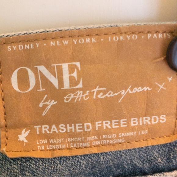 One Teaspoon Trashed Free Birds Ripped Jeans 24 - Picture 6 of 10